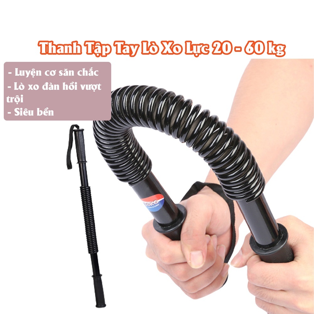 Gậy Bẻ Tập Cơ Tay Gậy Lò Xo Tập Cơ Vai Gym Lực 20kg-60kg đàn hồi tốt phù hợp luyện tập thể thao tại nhà Dododios