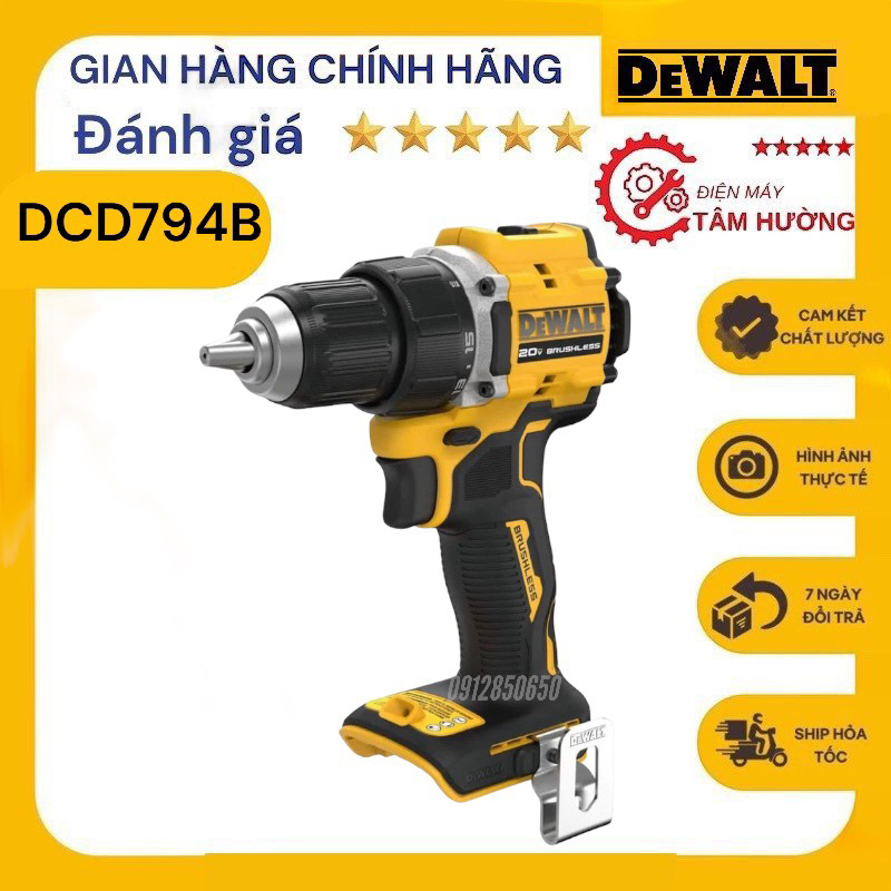 Khoan 2 chức năng Dewalt Dcd794- Hàng nhập mỹ , made in mexico