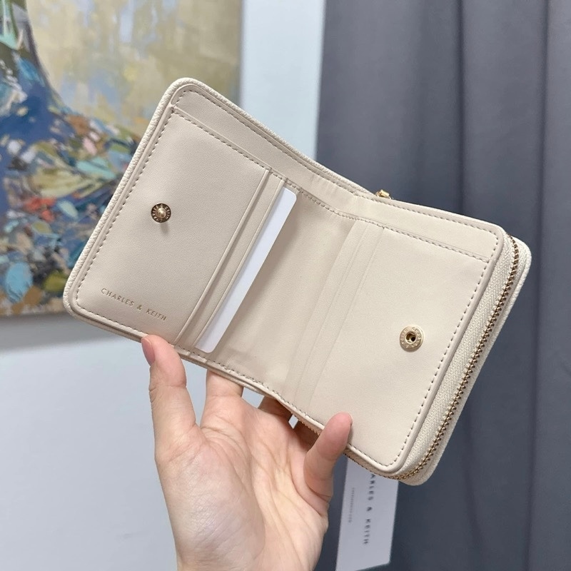 Ví nữ cầm tay, ví gập cê ka trám nhiều ngăn full box - Lucky9store
