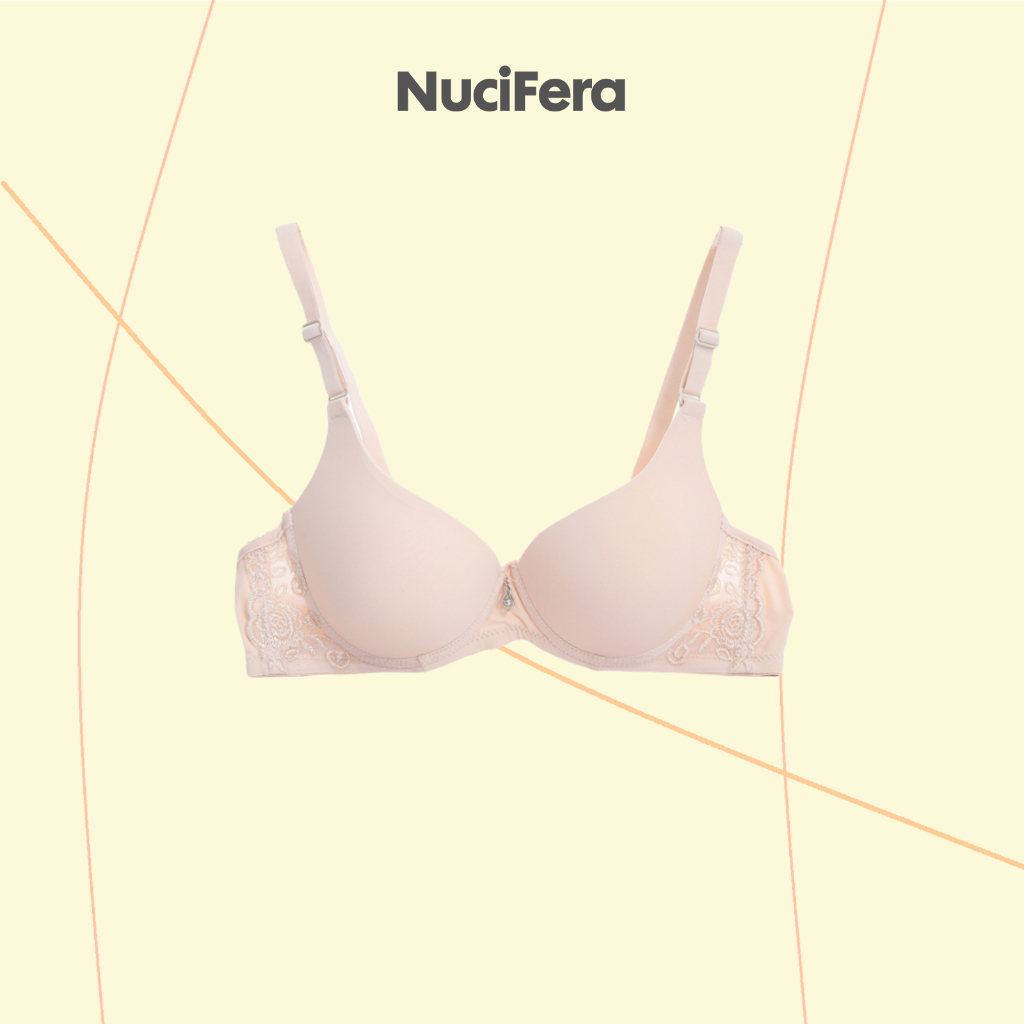 Áo nâng ngực đệm mỏng có gọng AL21_NuciFera cup ngực tròn gom ngực tạo khe, chống chảy xệ