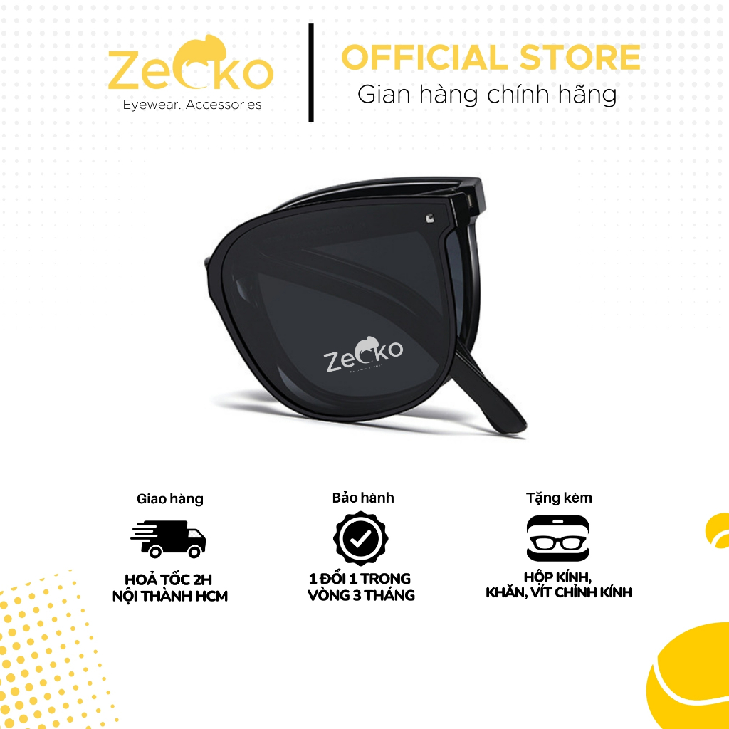 Kính mát nam nữ Zecko SGP18 tròng kính râm phân cực chống tia UV chống chói chống trầy xếp gọn