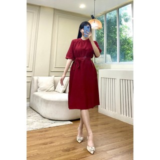 Váy suông, đầm suông bầu chất đũi lụa