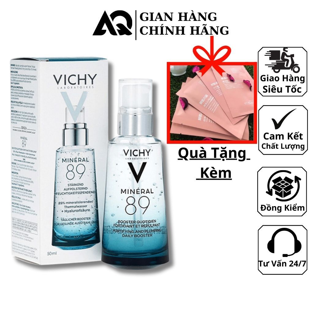 Tinh Chất Vichy Minéral 89 Dưỡng Khoáng Cô Đặc Phục Hồi Giúp Da Sáng Mịn Và Căng Mượt 50ML