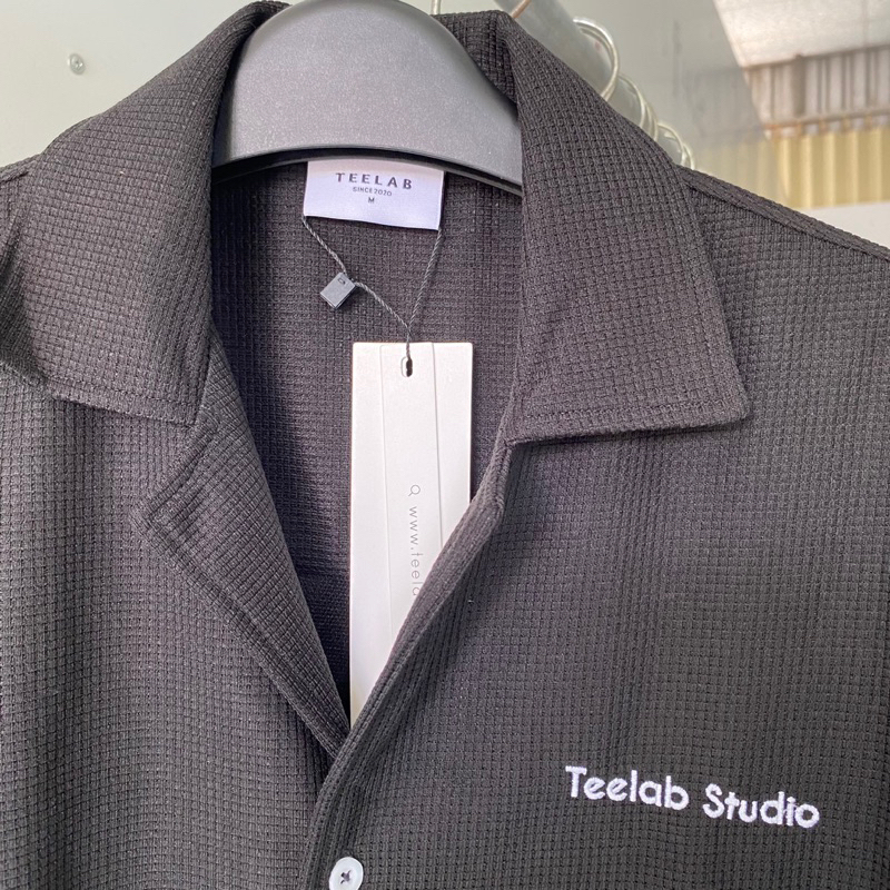 Sơ Mi Teelab Vải Waffle Đen Size M