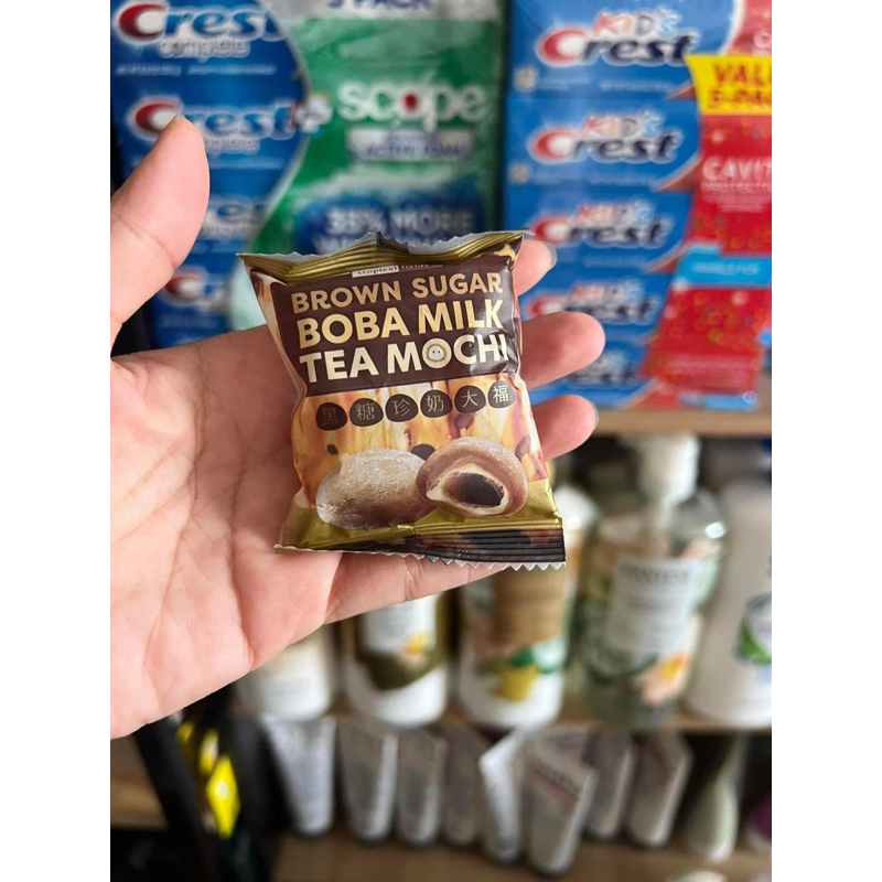 Bánh Mochi trà sữa trân châu đường nâu Brown Sugar Boba Milk Tea Mochi