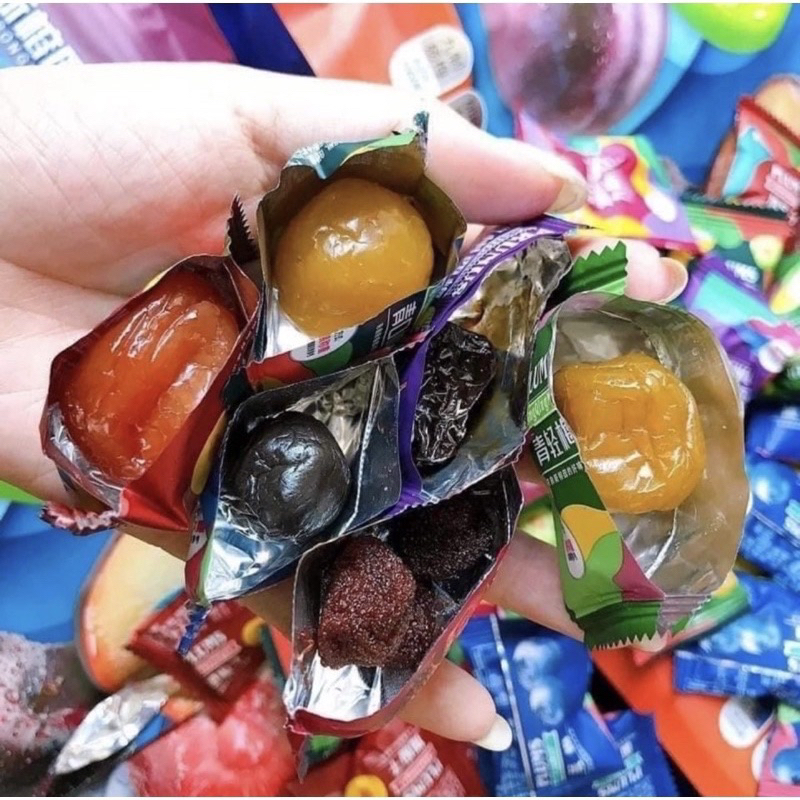 Ô mai colorrful plum mix vị 408g/gói