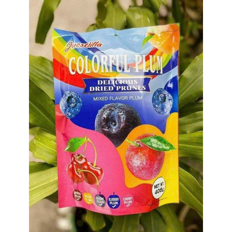Ô mai colorrful plum mix vị 408g/gói