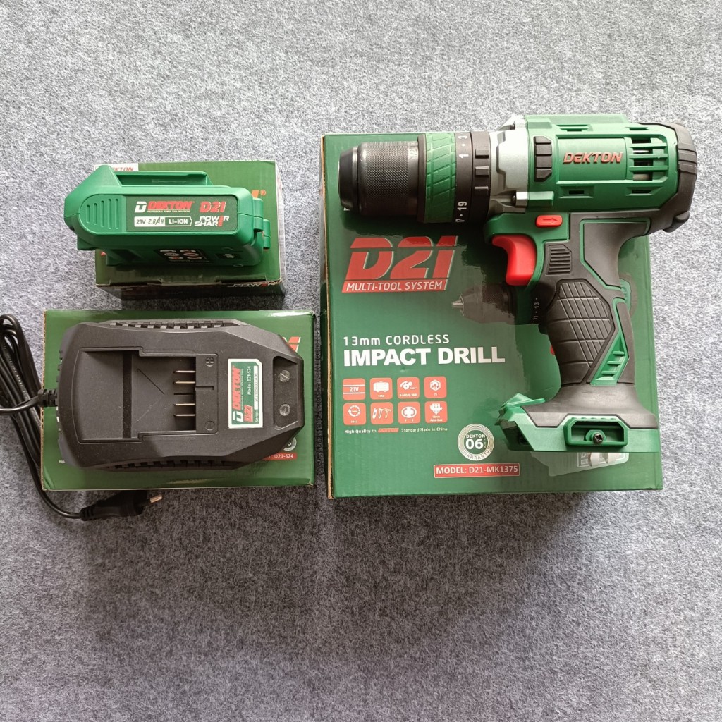 MÁY KHOAN DÙNG PIN  DEKTON D21-MK1375