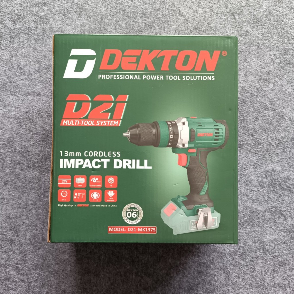 MÁY KHOAN DÙNG PIN  DEKTON D21-MK1375