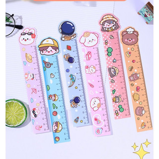 Thước kẻ đầu thú 15cm dễ thương