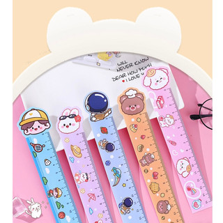 Thước kẻ đầu thú 15cm dễ thương