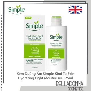 [CHÍNH HÃNG] Kem Dưỡng Ẩm Simple Kind To Skin Hydrating Light Moisturiser 125ml