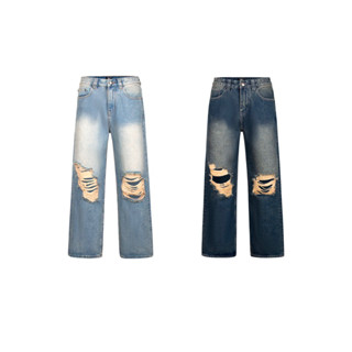 ULA RIPPED LOW-RISE JEANS (QUẦN JEANS ỐNG RỘNG TRICH)