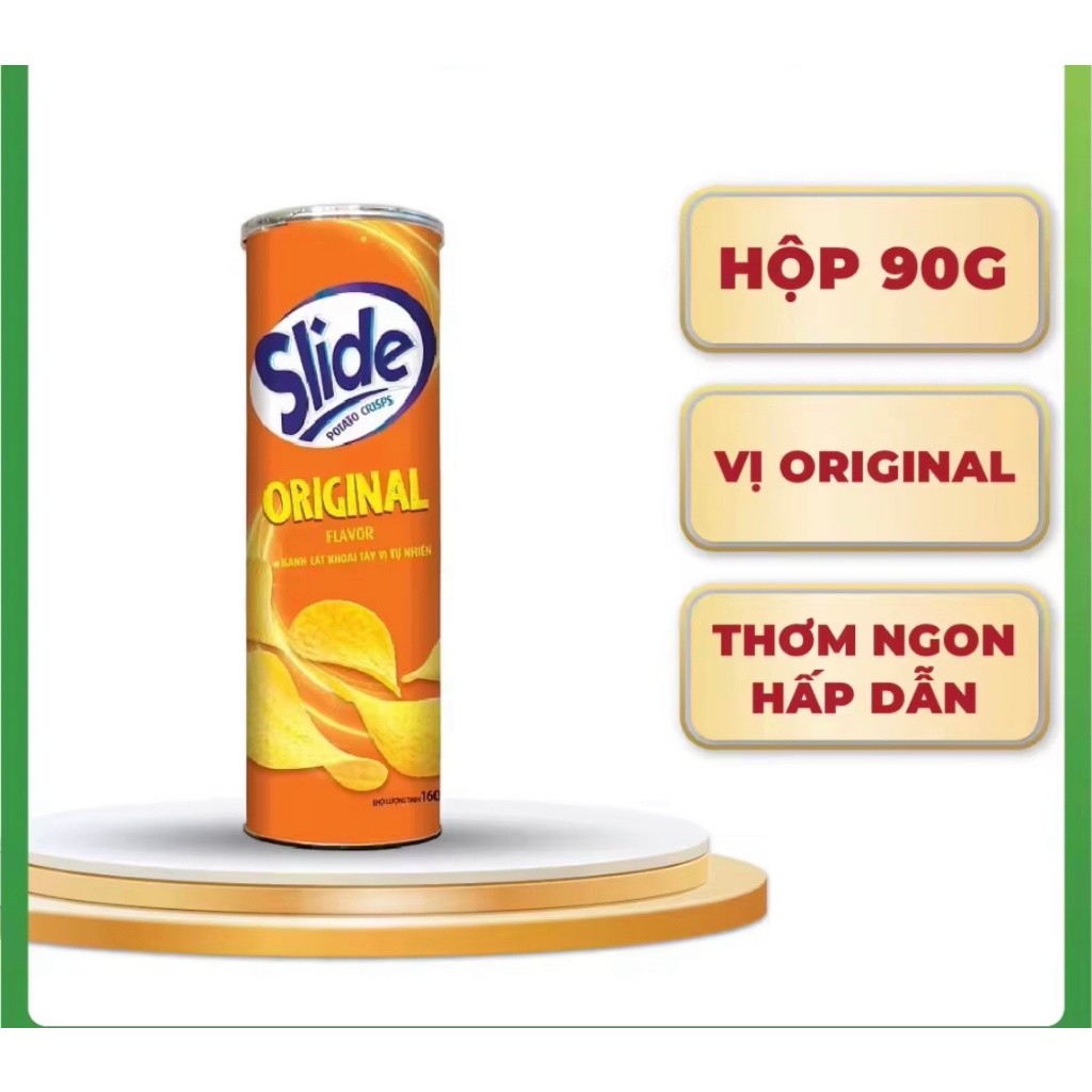 Snack Khoai Tây Slide - Vị Tự Nhiên - Kinh Đô - Lon 90g