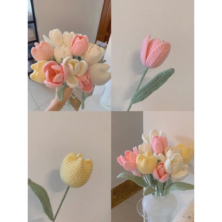 Hoa tulip cánh ib chọn màu bằng len