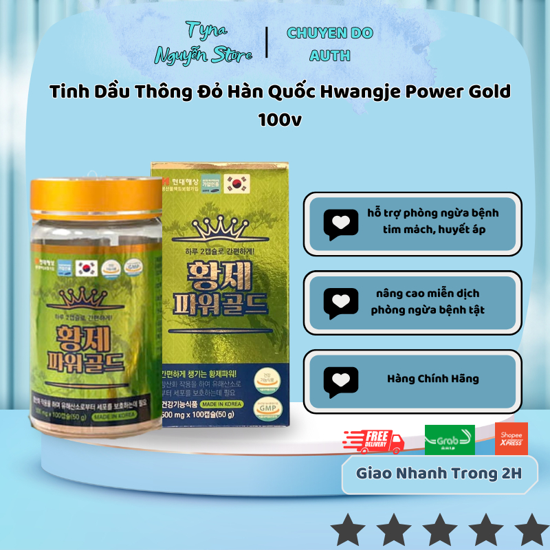 Tinh Dầu Thông Đỏ Hàn Quốc Hwangje Power Gold 100v