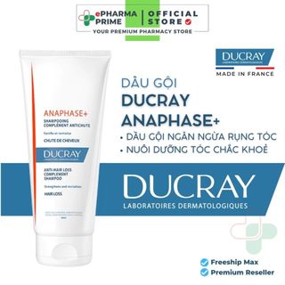 Dầu gội ducray anaphase+ shampoo phục hồi, giảm gãy rụng tóc 200ml