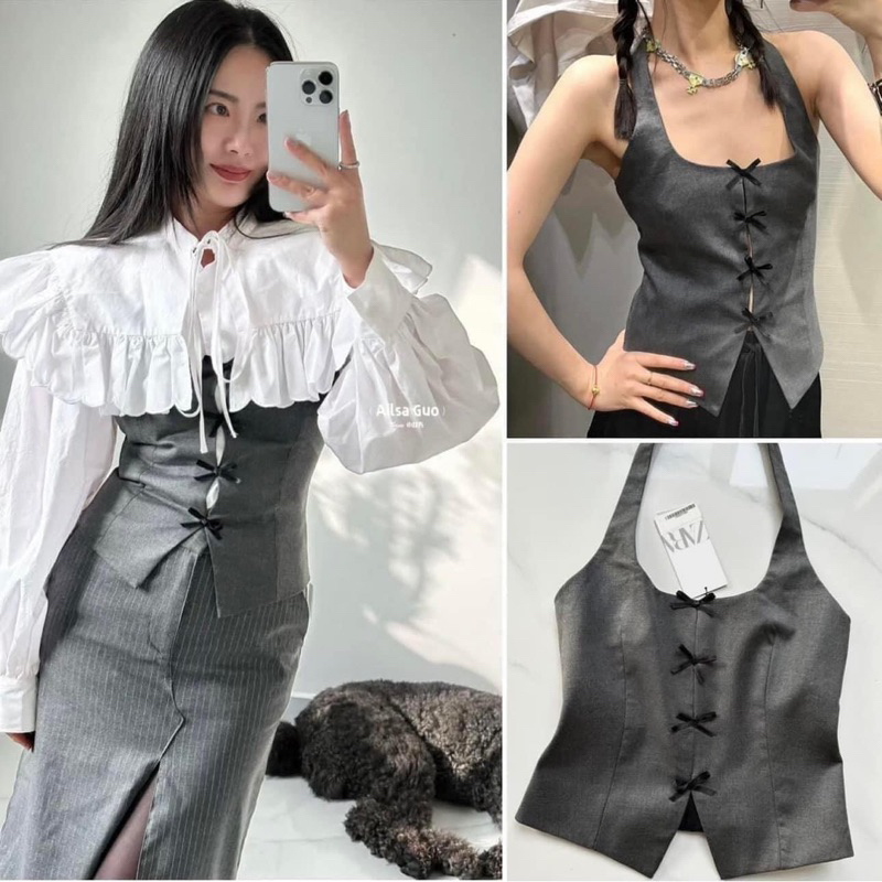 Order. Áo gile Zara xuất nơ siêu hot