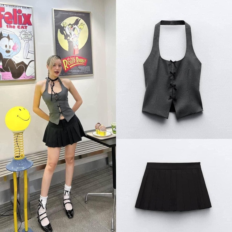 Order. Áo gile Zara xuất nơ siêu hot