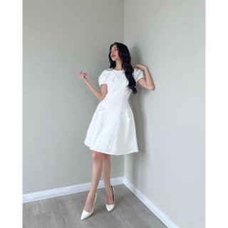 Đầm bigsize cổ tròn tay cách điệu kèm tag nơ duyên yêu ( Thời trang Vicky G - Anitagreen ) HN311223