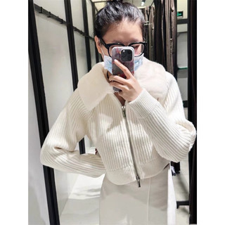 Áo khoác dệt kim phối lông( ảnh thật ở cuối)