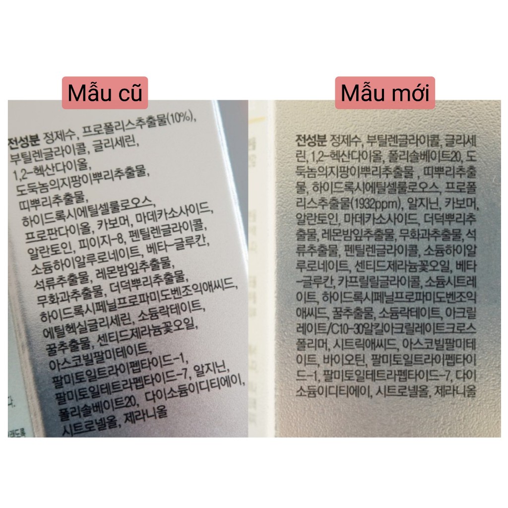 Set 5 gói Sample Tinh Chất Keo Ong Vàng  Phục Hồi Da CNP Laboratory Propolis Energy Ampule có túi zip hãng