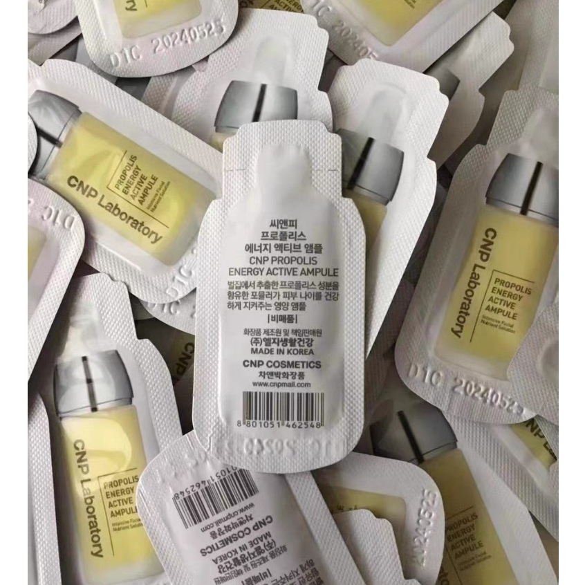 Set 5 gói Sample Tinh Chất Keo Ong Vàng  Phục Hồi Da CNP Laboratory Propolis Energy Ampule có túi zip hãng