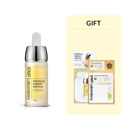 Set 5 gói Sample Tinh Chất Keo Ong Vàng  Phục Hồi Da CNP Laboratory Propolis Energy Ampule có túi zip hãng