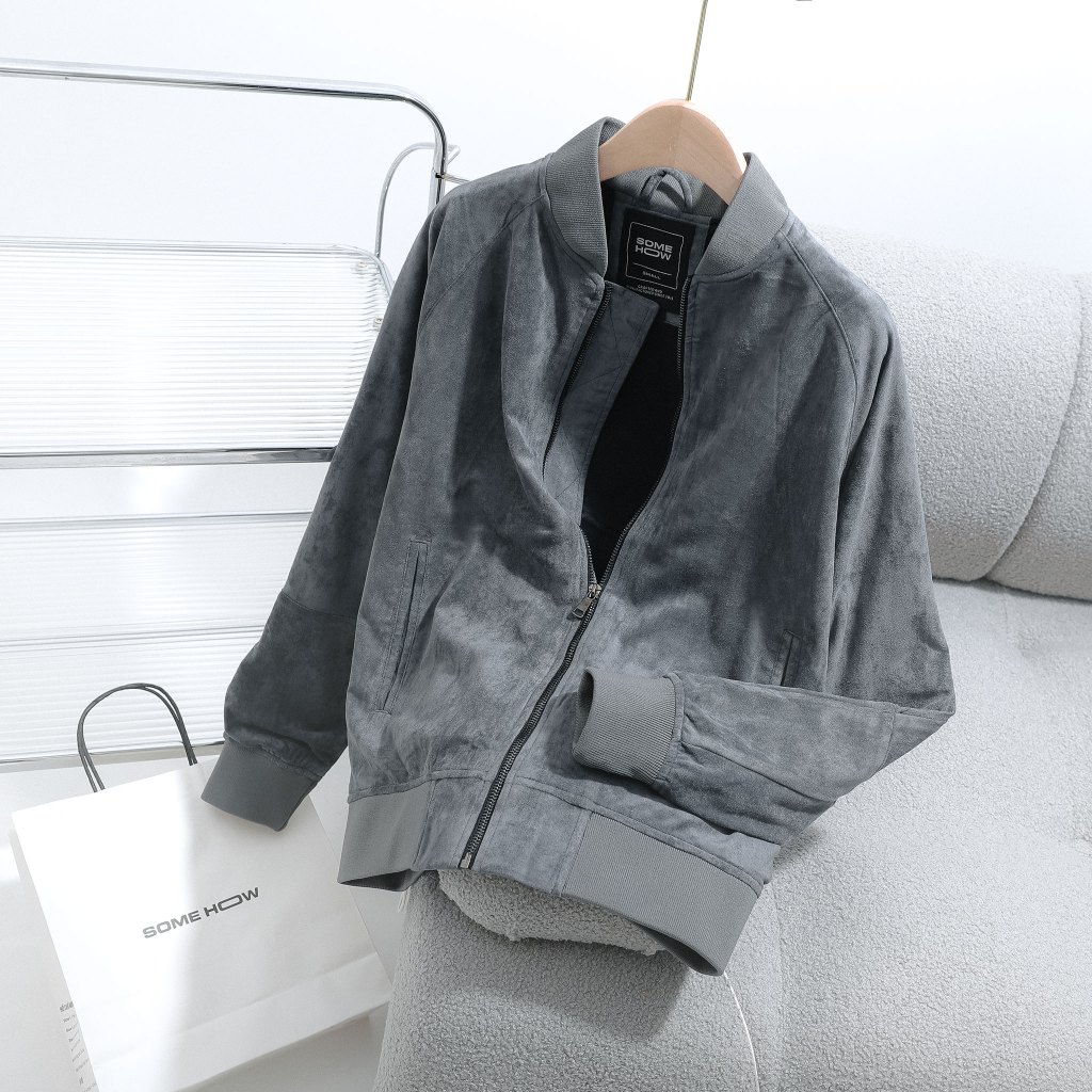 Áo Khoác Nam Suede Premium Basic, Chất Vải Da Lộn Thoải Mái, AK0049, SOMEHOW