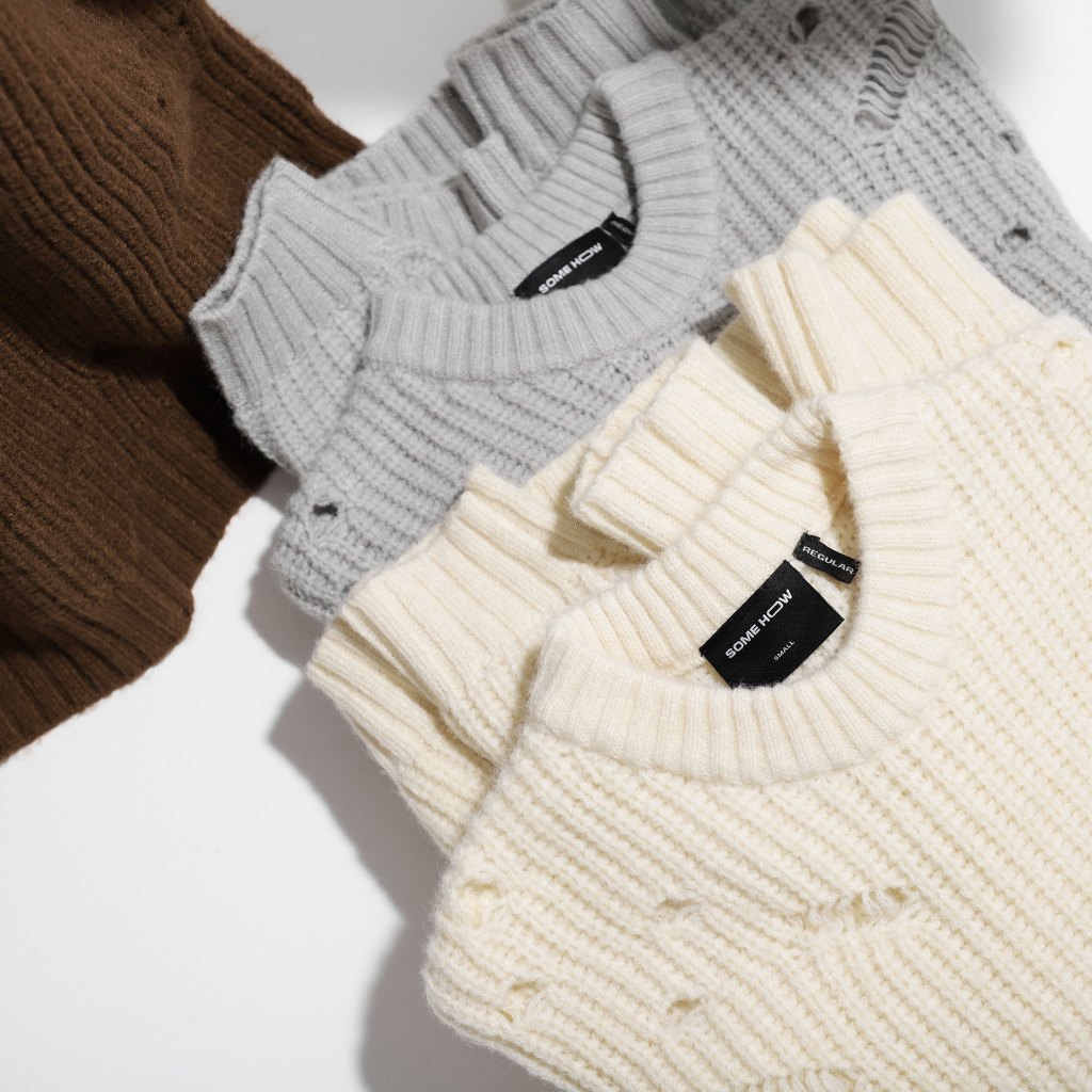 Áo Len Nam Lil Distressed Details, Chất Vải Len Dệt Thoải Mái,AL0003, SOMEHOW