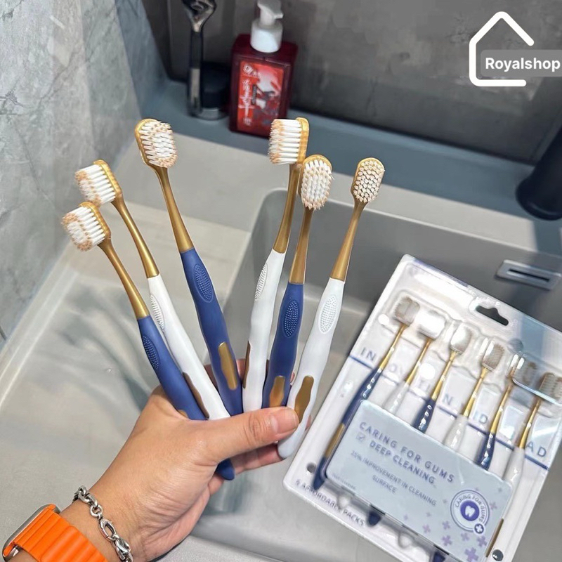 Combo 6 bàn chải đánh răng nhập khẩu CHOCOIKES lông mềm - chải siêu êm - Hàng chất lượng cao