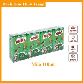 Lốc 4 hộp sữa Milo 110ml