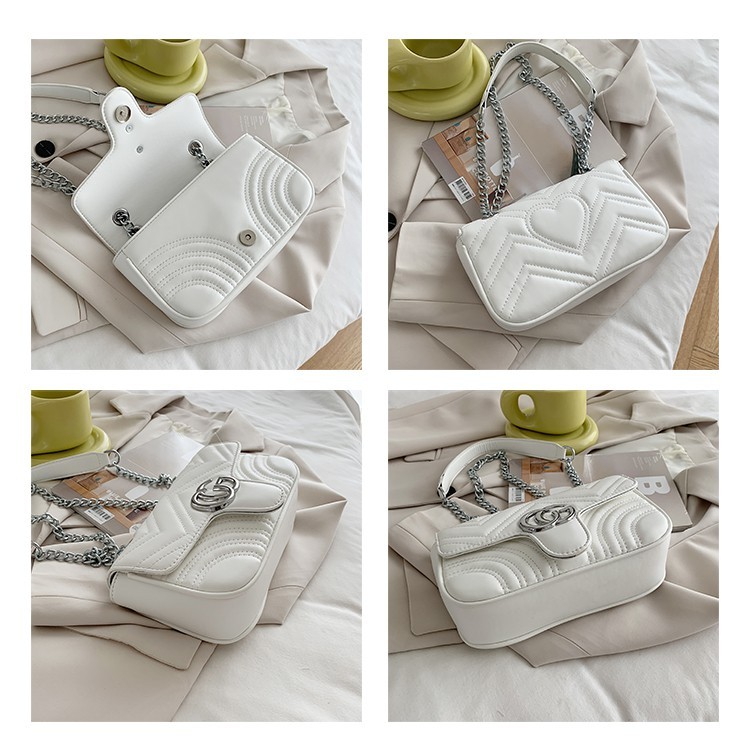 ❤️SALE LỚN-Túi xách GC vuông nữ thêu ren lưới cá tính dây đeo xích sang trọng Ulzzang siêu xinh HOT 2024