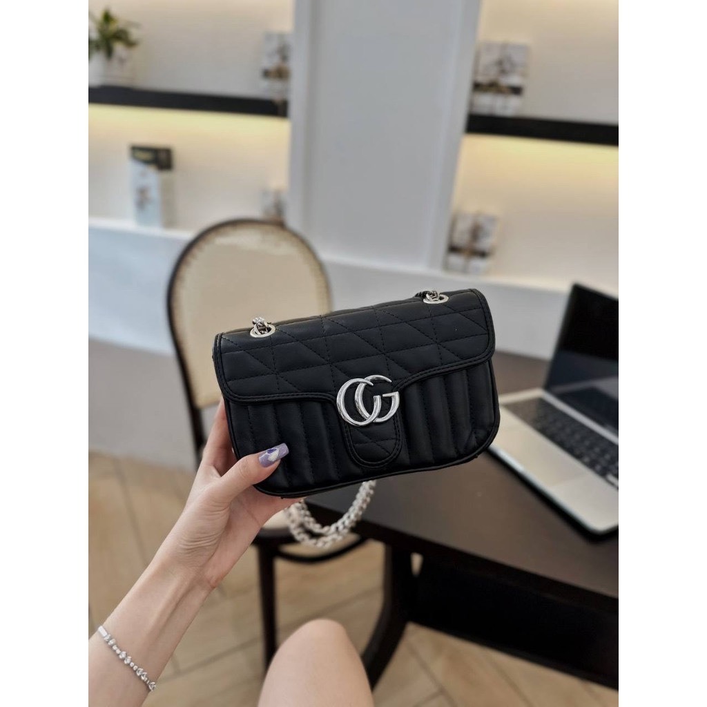 ❤️SALE LỚN-Túi xách GC vuông nữ thêu ren lưới cá tính dây đeo xích sang trọng Ulzzang siêu xinh HOT 2024