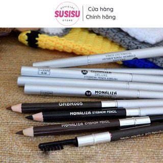 Chì mày monaliza deluxe eyebrow pencil & brush bút kẻ chân mày bk001/br002/bkbr003/grbr005