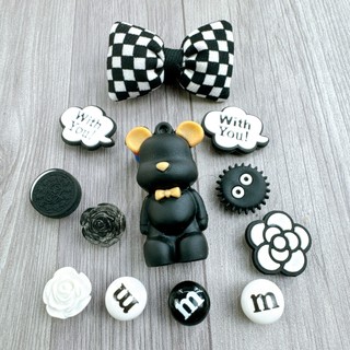Bộ sticker Gấu Nơ gắn dép, bộ charm Nơ Gấu gắn sục Đức Phúc