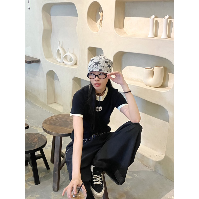 Áo thun Baby Tee Aerian - Áo thun Ringer Tee co giãn