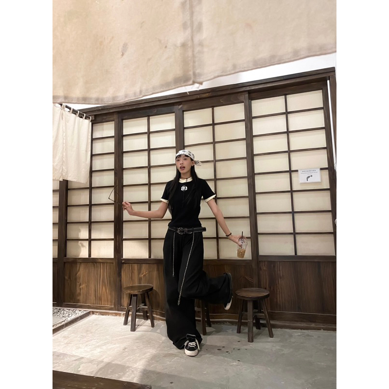 Áo thun Baby Tee Aerian - Áo thun Ringer Tee co giãn