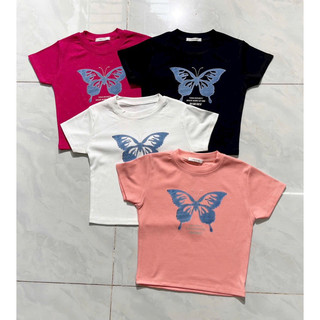 Áo croptop ôm tay ngắn butterfly