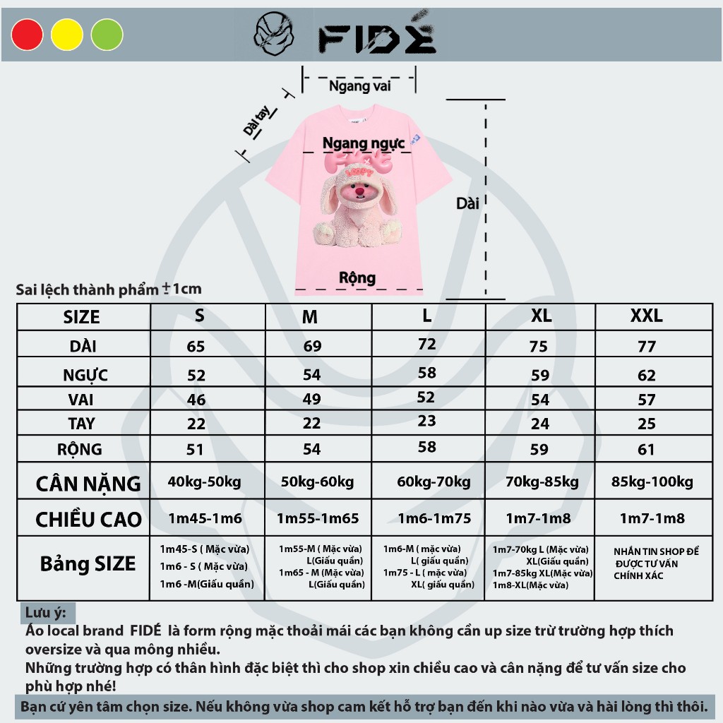 Áo thun FIDE LOOPY Hải Ly unisex form rộng cổ tròn LOOPY - AT28