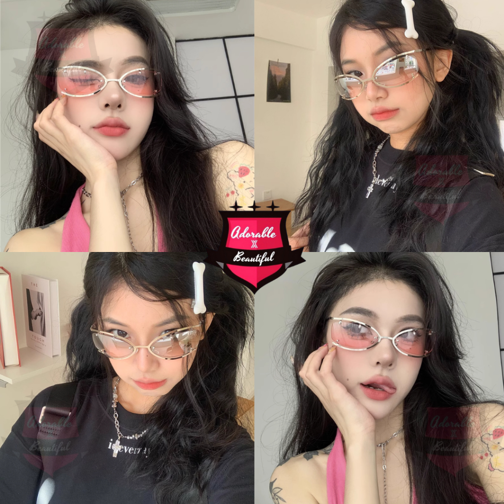 Tổng Hợp Mắt Kinh Phong Cách Y2K Unisex,  Kính Mát Thời Trang Nam Nữ Vintage Hot Trend 2023