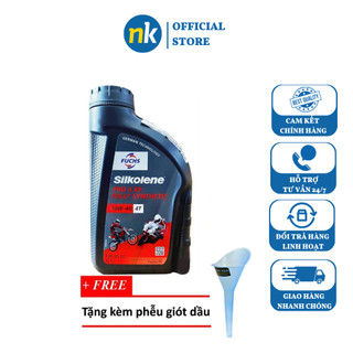 [Tặng Kèm Phễu] Nhớt tổng hợp cao cấp Fuchs Silkoline Pro 10W-40 XP 4T 1L