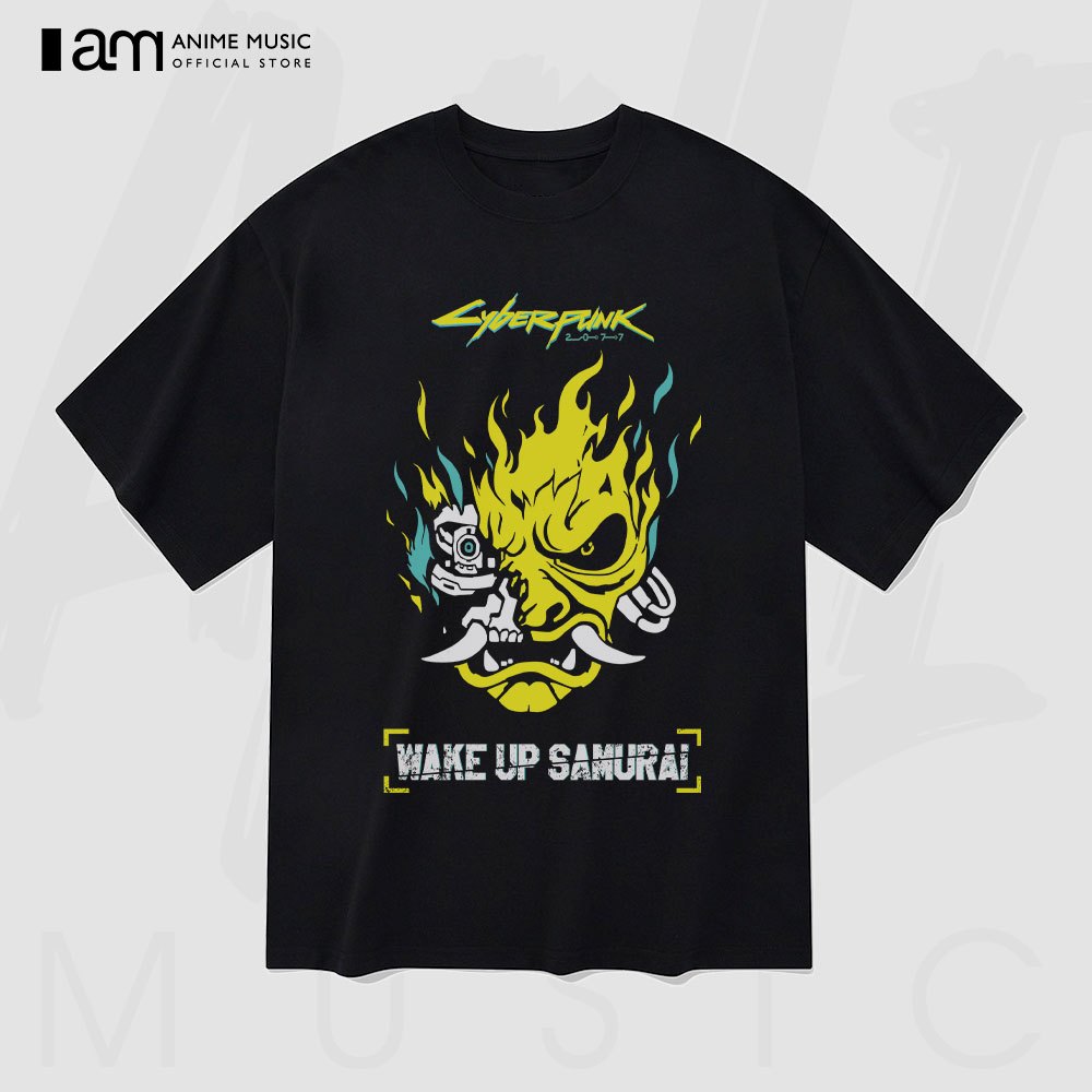 Áo thun Unisex Cyberpunk 2077 Oversized 100% Cotton ngắn tay