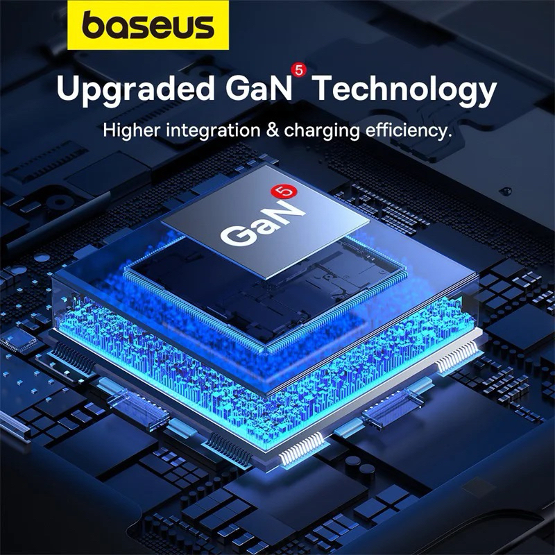 Sạc Nhanh Baseus 65W Cube Pro GaN 5 pro 3 Cổng 2 USB-C + 1 USB-A PD3.0 QC3.0