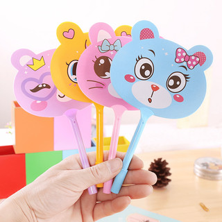 Bút quạt mực xanh nhiều mẫu dễ thương - bút bi hình cây quạt ngòi 0.5mm