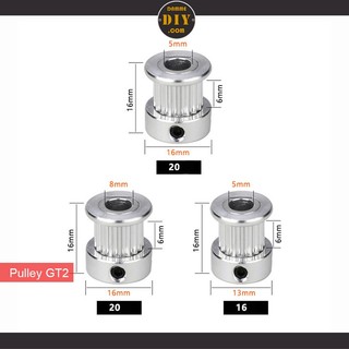 Pulley gt2 20 răng bản rộng 6mm, 10mm