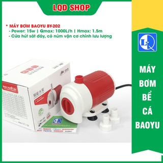 MÁY BƠM HỒ CÁ BAOYU BY 202 | 15W -1000L/H - Cửa hút sát đáy hút sạch cặn bẩn