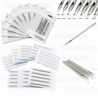 Kim Xỏ Khuyên các cỡ từ nhỏ đến lớn _LƯU Ý: sản phẩm mỗi kim KHÔNG tặng khuyên 20G-18G-17G-16G-15G-14G-13G-12G (1 chiếc)