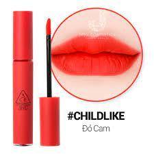 Son 3CE Velvet Lip Tint Childlike màu đỏ cam