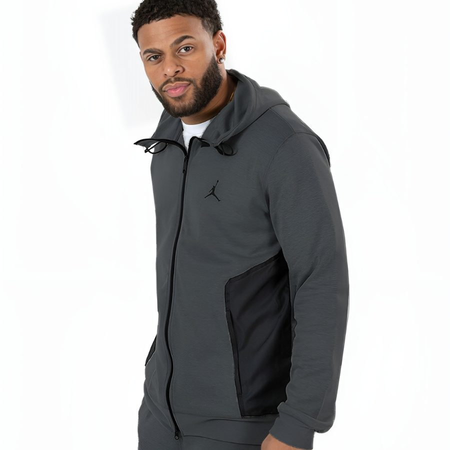Áo Khoác Nam 1 Lớp Có Mũ Trùm Nỉ Spandex Chống Nước Jordan Dri-FIT Statement Fleece Jacket Neoshopvn JM956